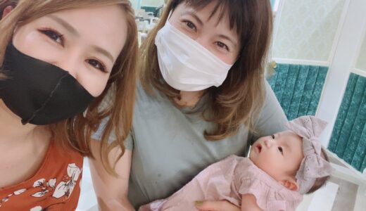ツインレイのサキちゃんと再会❤️生後２ヶ月になりました！最近の華蘭の成長♫